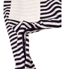 BLUE STRIPED ROMPER WITHOUT FEET